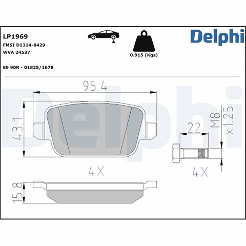 Set Placute Frana,frana Disc Delphi Ford LP1969