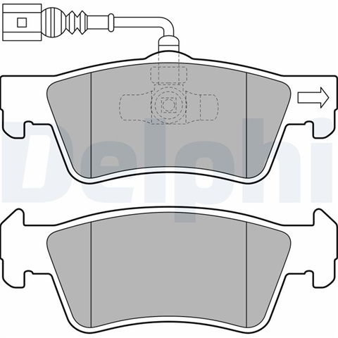 Set Placute Frana,frana Disc Delphi Vw LP2086