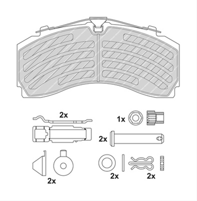 Set Placute Frana,frana Disc Ferodo Mercedes-Benz FCV4417PTS