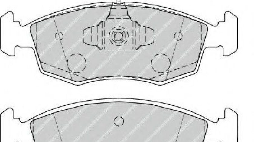 Set placute frana,frana disc FIAT 500 (312) (2007 - 2016) FERODO FDB4353 piesa NOUA