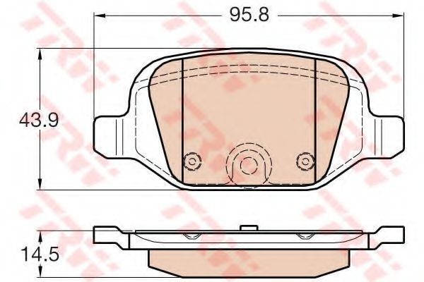 Set placute frana,frana disc FIAT 500 (312) (2007 - 2016) TRW GDB1981 piesa NOUA