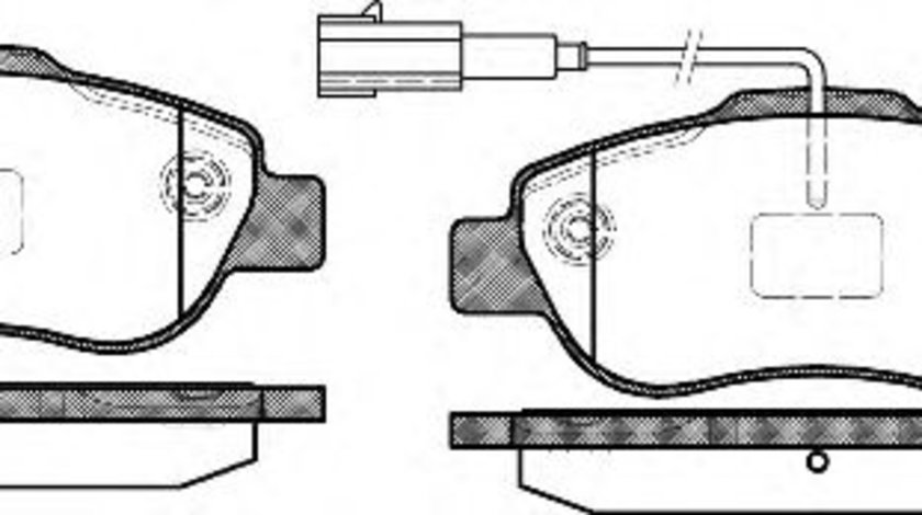 Set placute frana,frana disc FIAT 500 (312) (2007 - 2016) REMSA 1100.11 piesa NOUA