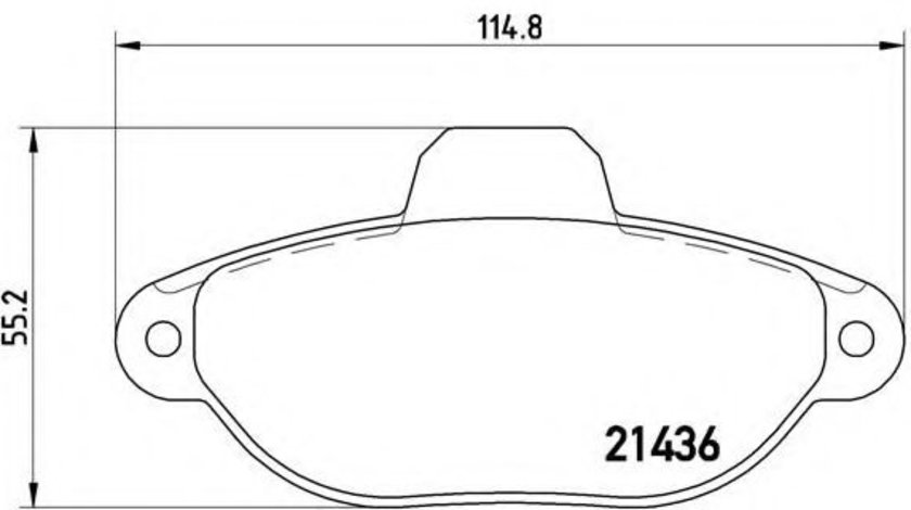 Set placute frana,frana disc FIAT 500 (312) (2007 - 2016) BREMBO P 24 147 piesa NOUA