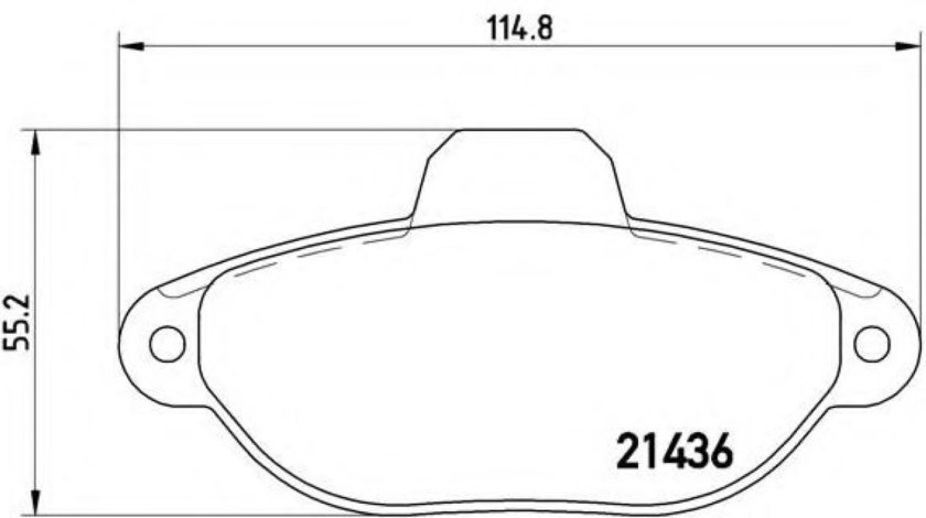 Set placute frana,frana disc FIAT 500 (312) (2007 - 2016) BREMBO P 23 160 piesa NOUA