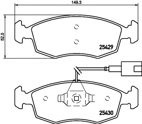 Set placute frana,frana disc FIAT 500 C (312) (2009 - 2016) TEXTAR 2542901 piesa NOUA