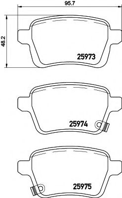 Set placute frana,frana disc FIAT 500L (199) (2012 - 2016) TEXTAR 2597301 piesa NOUA