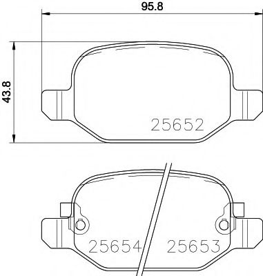 Set placute frana,frana disc FIAT 500L (199) (2012 - 2016) TEXTAR 2565201 piesa NOUA