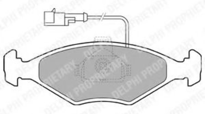 Set placute frana,frana disc FIAT ALBEA (178) (1996 - 2009) DELPHI LP1415 piesa NOUA