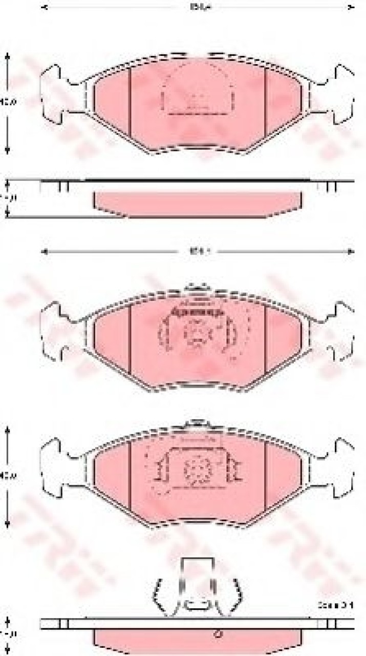 Set placute frana,frana disc FIAT ALBEA (178) (1996 - 2009) TRW GDB1533 piesa NOUA