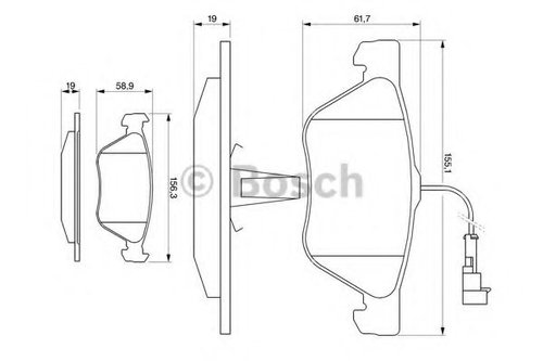 Set placute frana,frana disc FIAT BRAVO I (182) (1995 - 2001) BOSCH 0 986 494 004 piesa NOUA