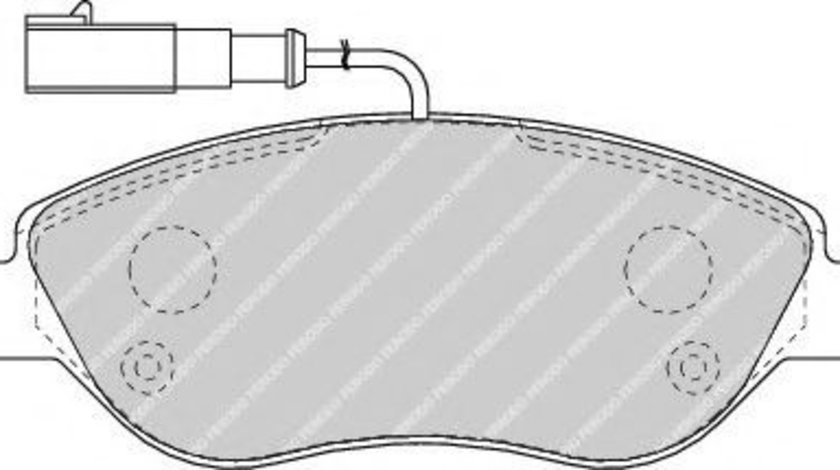 Set placute frana,frana disc FIAT BRAVO II (198) (2006 - 2016) FERODO FDB1468 piesa NOUA