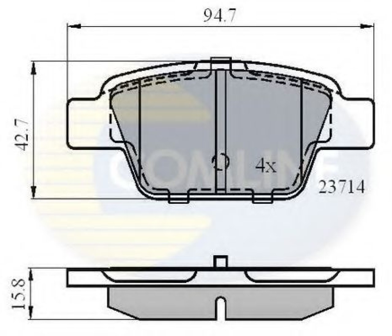 Set placute frana,frana disc FIAT BRAVO Van (198) (2008 - 2016) COMLINE CBP01039 piesa NOUA