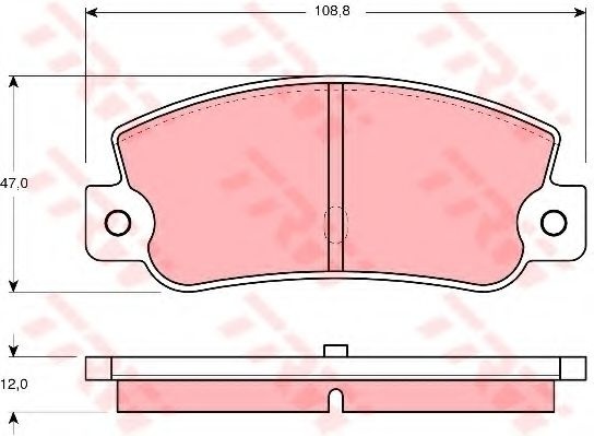 Set placute frana,frana disc FIAT CROMA (154) (1985 - 1996) TRW GDB360 piesa NOUA