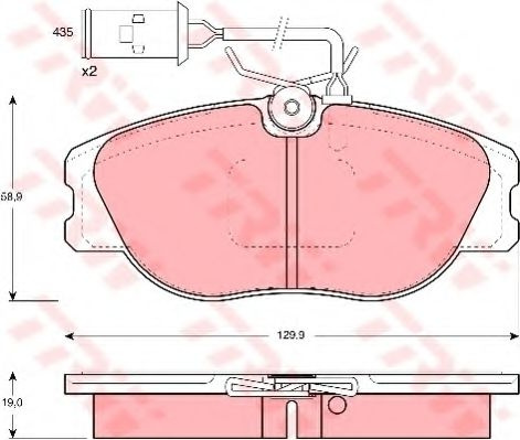 Set placute frana,frana disc FIAT CROMA (154) (1985 - 1996) TRW GDB483 piesa NOUA