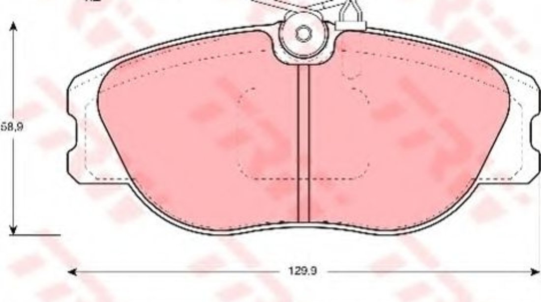 Set placute frana,frana disc FIAT CROMA (154) (1985 - 1996) TRW GDB483 piesa NOUA