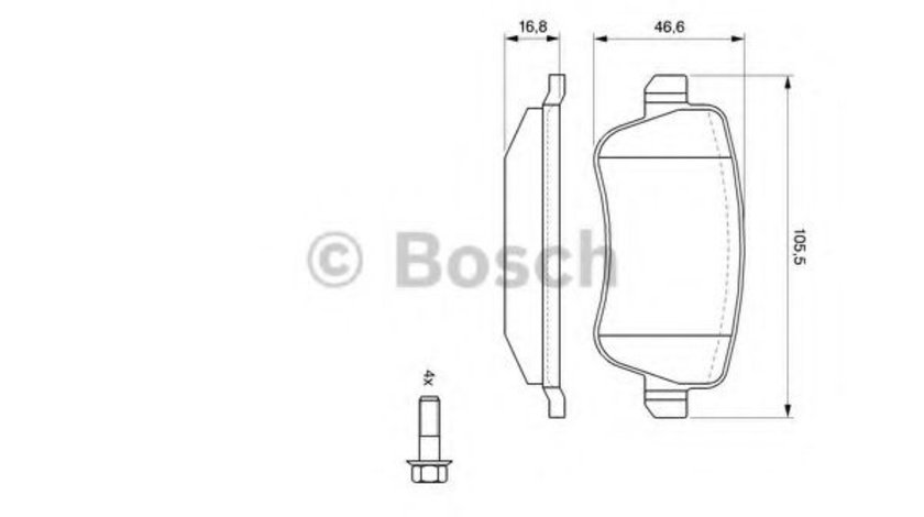 Set placute frana,frana disc FIAT CROMA (194) (2005 - 2016) BOSCH 0 986 494 125 piesa NOUA