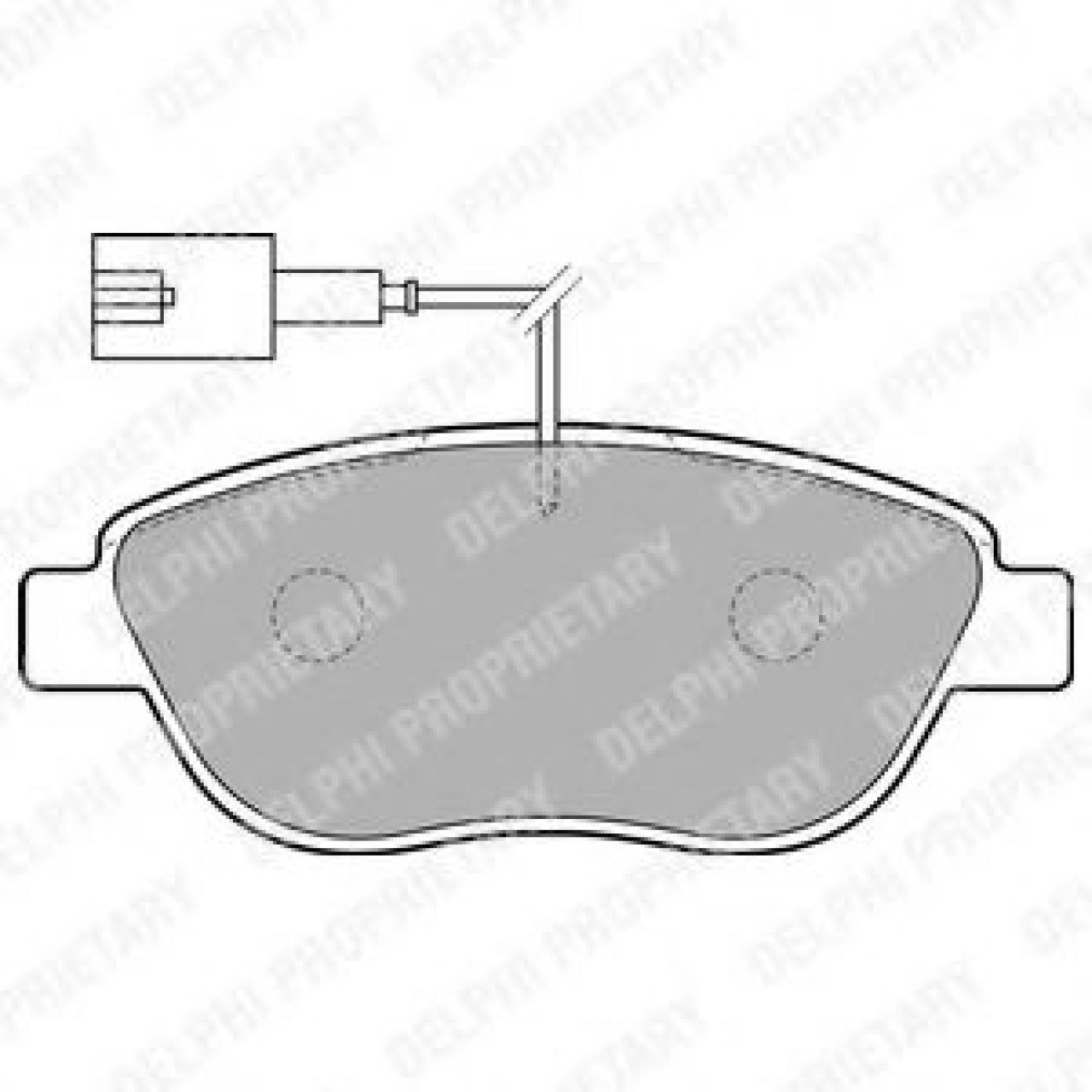 Set placute frana,frana disc FIAT DOBLO Combi (263) (2010 - 2016) DELPHI LP1721 piesa NOUA