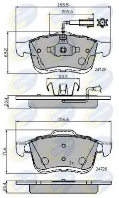 Set placute frana,frana disc FIAT DOBLO Combi (263) (2010 - 2016) COMLINE CBP12032 piesa NOUA
