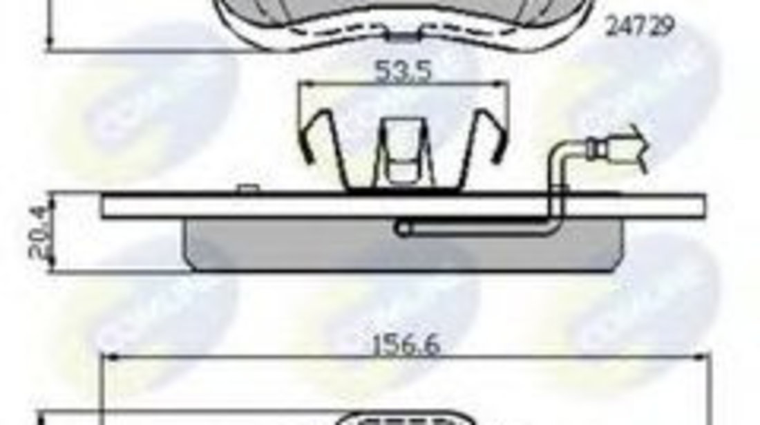 Set placute frana,frana disc FIAT DOBLO Combi (263) (2010 - 2016) COMLINE CBP12032 piesa NOUA