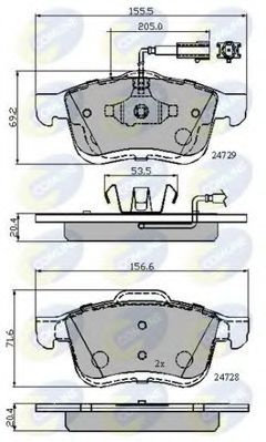 Set placute frana,frana disc FIAT DOBLO Combi (263) (2010 - 2016) COMLINE CBP12032 piesa NOUA
