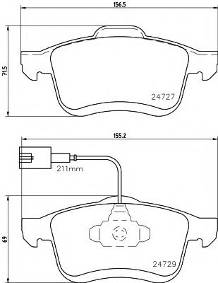 Set placute frana,frana disc FIAT DOBLO Combi (263) (2010 - 2016) TEXTAR 2472901 piesa NOUA