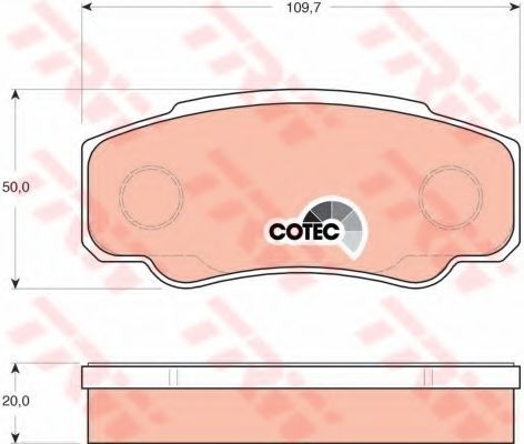 Set placute frana,frana disc FIAT DUCATO bus (230) (1994 - 2002) TRW GDB1521 piesa NOUA