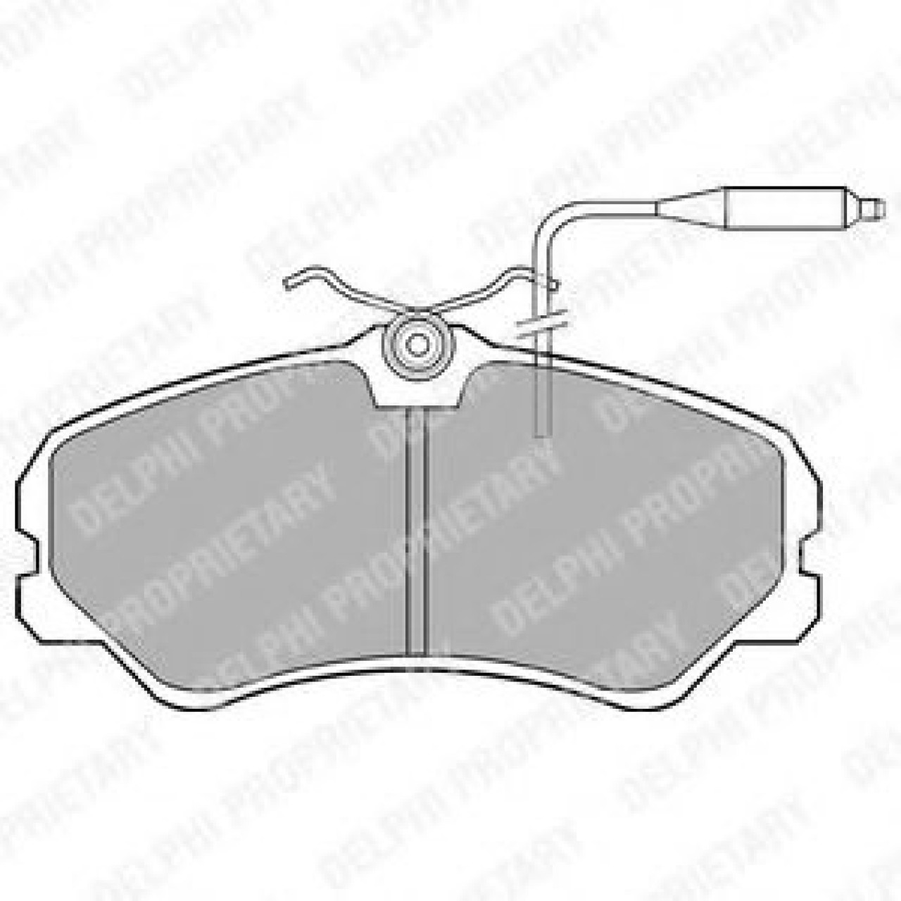 Set placute frana,frana disc FIAT DUCATO bus (230) (1994 - 2002) DELPHI LP594 piesa NOUA