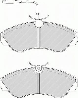Set placute frana,frana disc FIAT DUCATO bus (230) (1994 - 2002) FERODO FVR968 piesa NOUA
