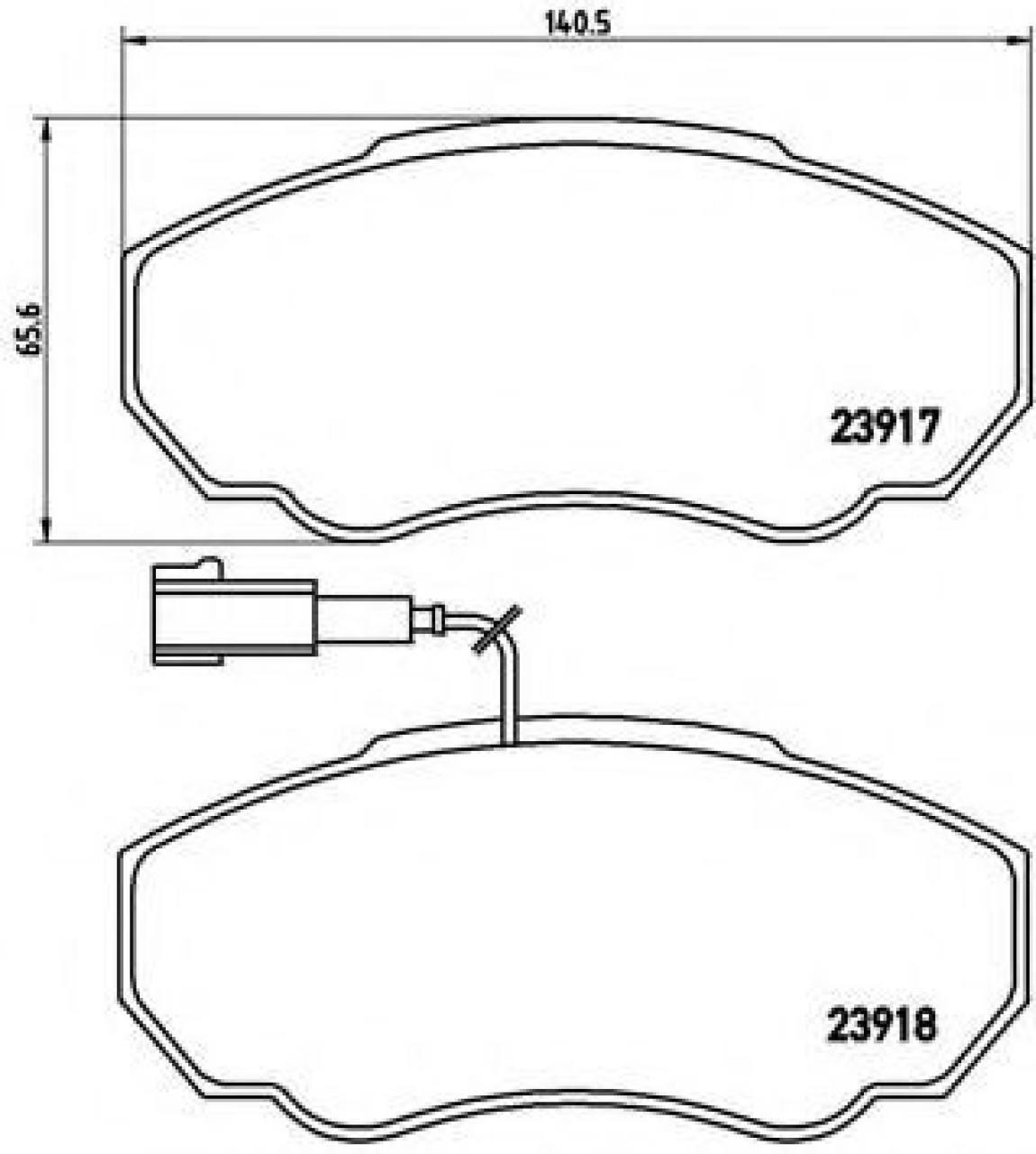Set placute frana,frana disc FIAT DUCATO bus (244) (2002 - 2016) BREMBO P 23 091 piesa NOUA