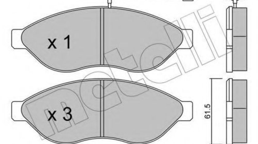 Set placute frana,frana disc FIAT DUCATO bus (250, 290) (2006 - 2016) METELLI 22-0708-0 piesa NOUA