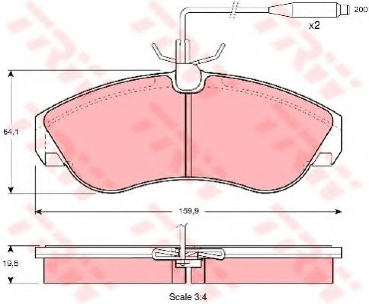 Set placute frana,frana disc FIAT DUCATO platou / sasiu (230) (1994 - 2002) TRW GDB1106 piesa NOUA