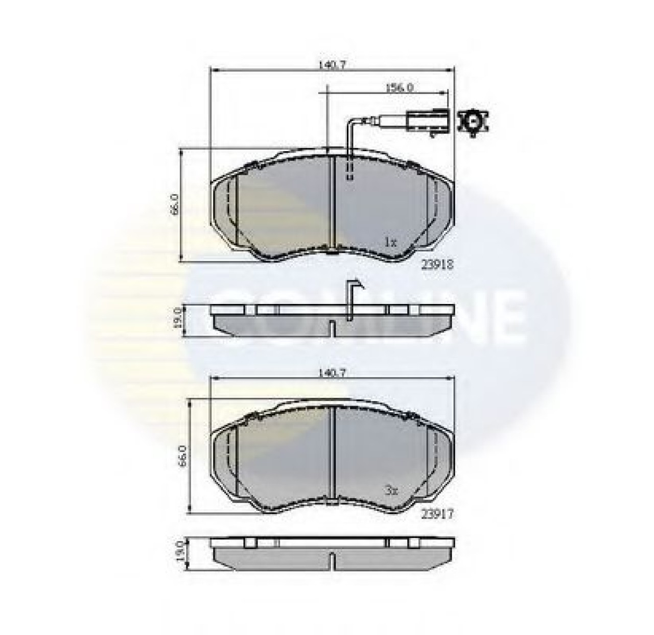 Set placute frana,frana disc FIAT DUCATO platou / sasiu (230) (1994 - 2002) COMLINE CBP11040 piesa NOUA