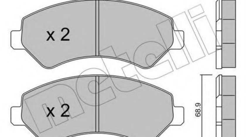 Set placute frana,frana disc FIAT DUCATO platou / sasiu (250, 290) (2006 - 2016) METELLI 22-0709-1 piesa NOUA