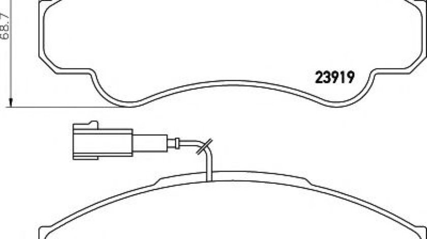 Set placute frana,frana disc FIAT DUCATO platou / sasiu (230) (1994 - 2002) HELLA PAGID 8DB 355 010-401 piesa NOUA