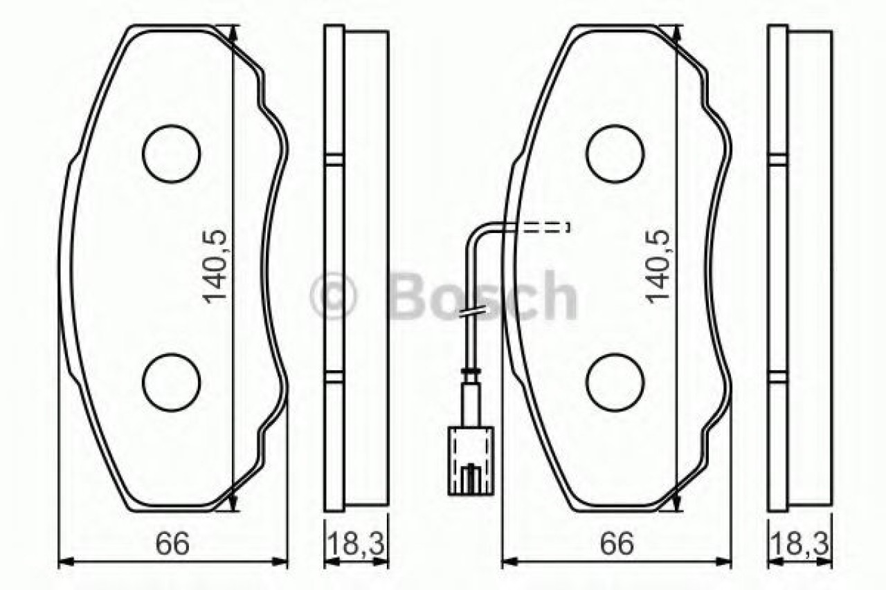 Set placute frana,frana disc FIAT DUCATO platou / sasiu (244) (2002 - 2016) BOSCH 0 986 494 048 piesa NOUA