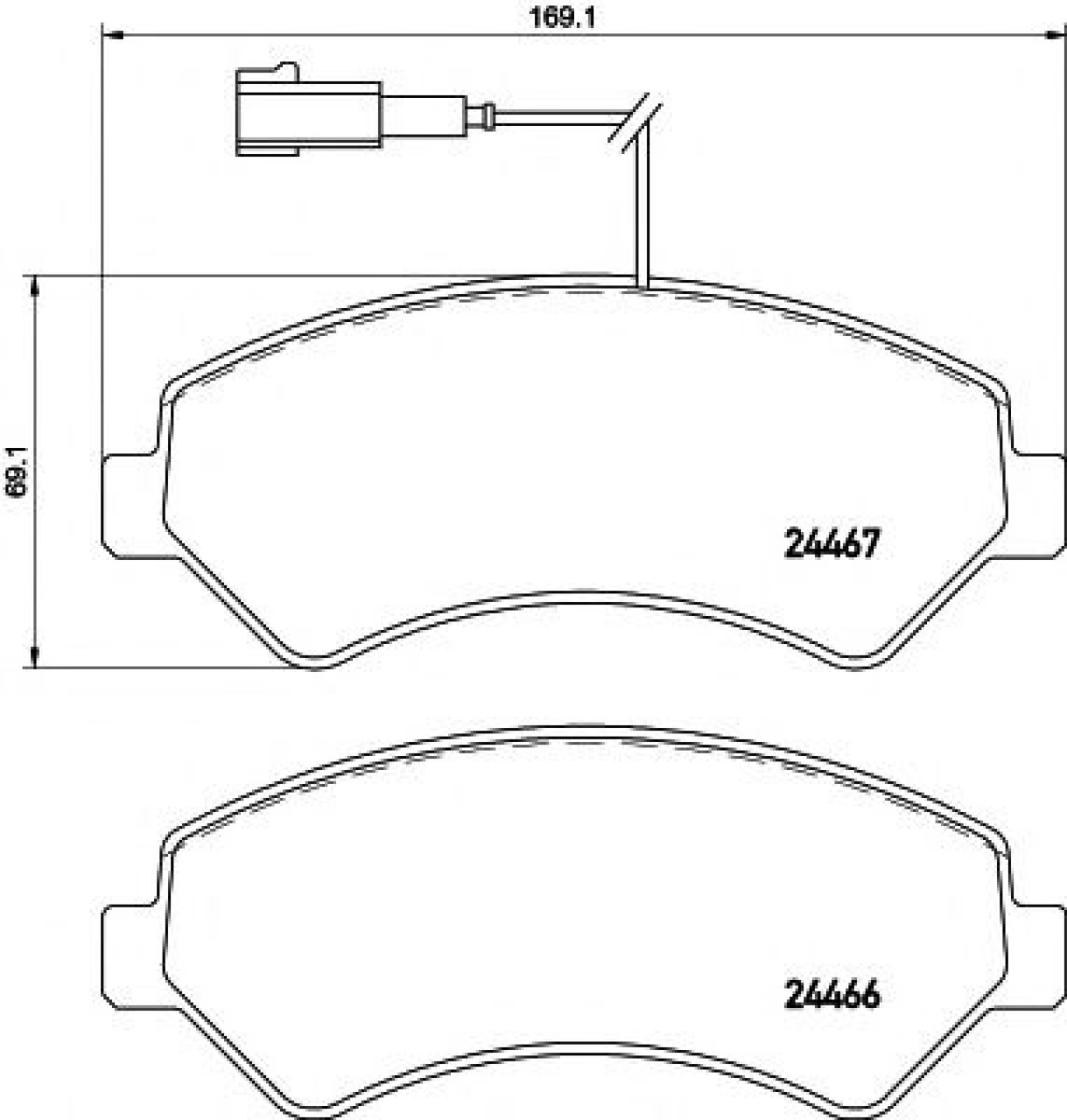 Set placute frana,frana disc FIAT DUCATO platou / sasiu (250, 290) (2006 - 2016) TEXTAR 2446701 piesa NOUA
