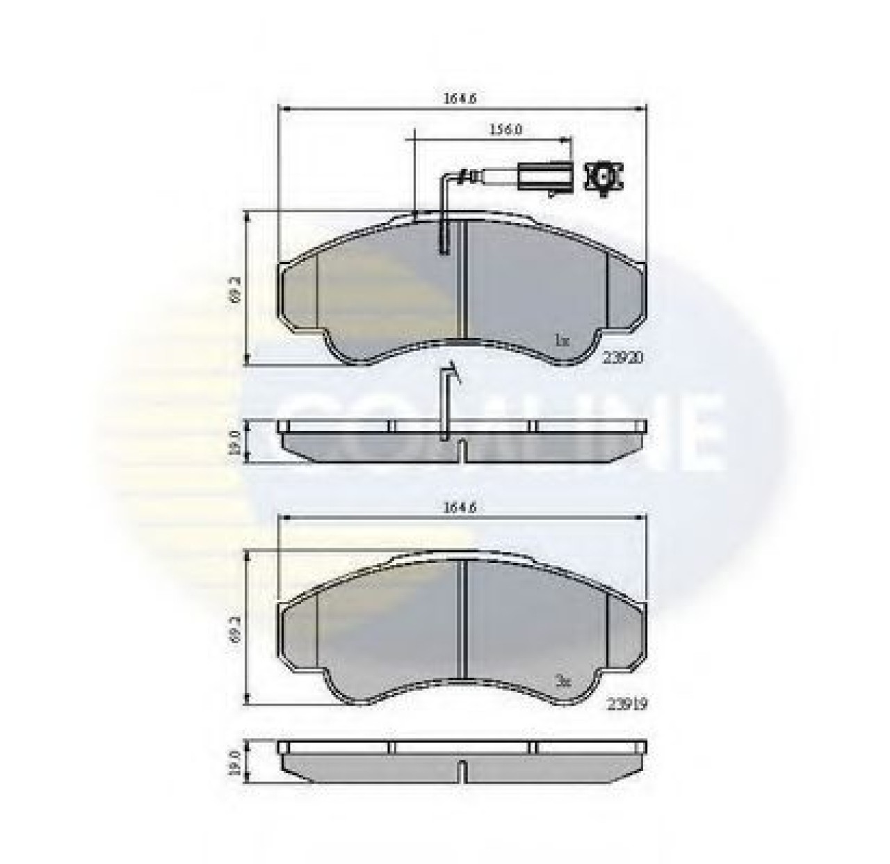 Set placute frana,frana disc FIAT DUCATO platou / sasiu (230) (1994 - 2002) COMLINE CBP11041 piesa NOUA