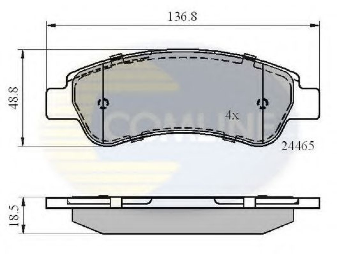 Set placute frana,frana disc FIAT DUCATO caroserie (250, 290) (2006 - 2016) COMLINE CBP01604 piesa NOUA