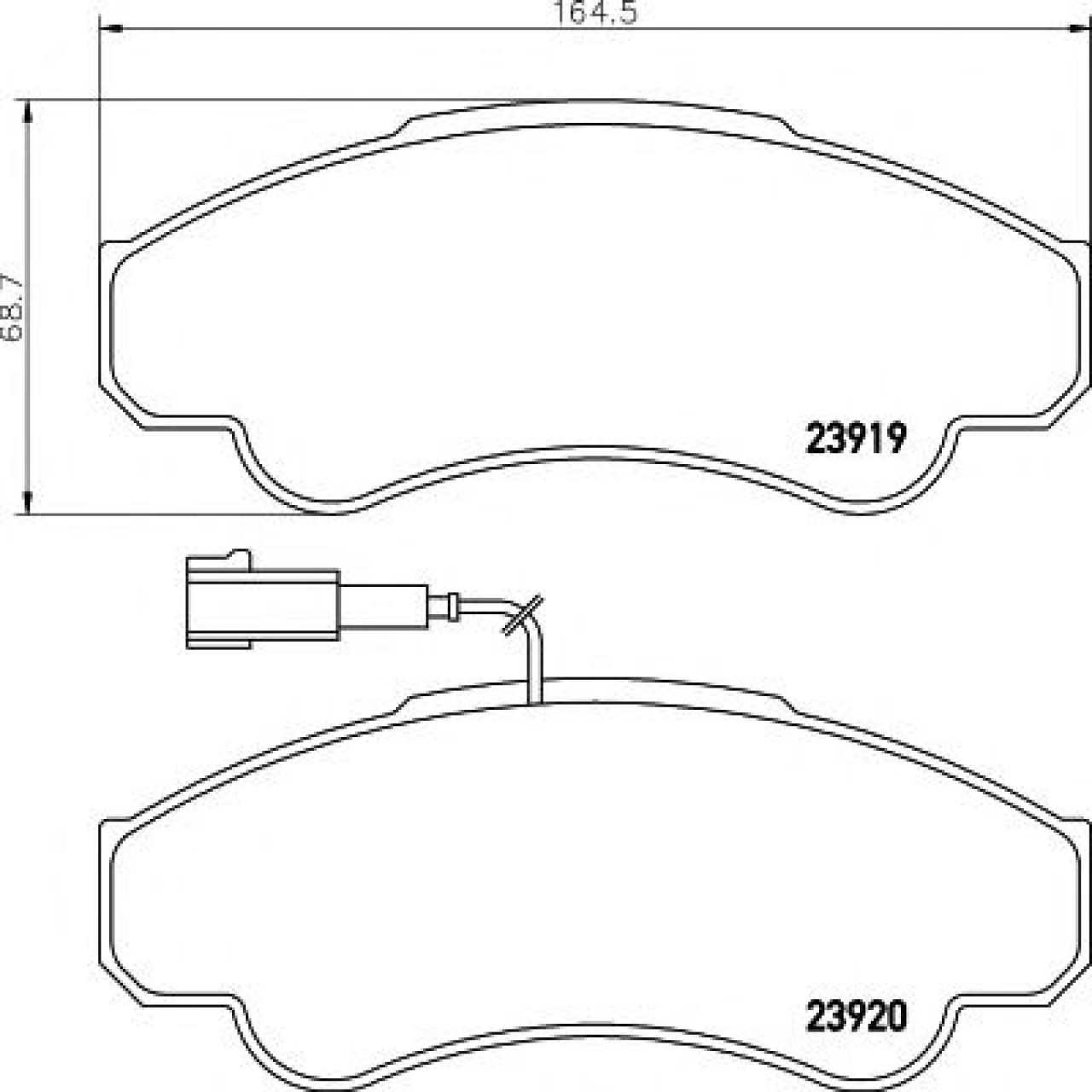 Set placute frana,frana disc FIAT DUCATO caroserie (230L) (1994 - 2002) TEXTAR 2391901 piesa NOUA