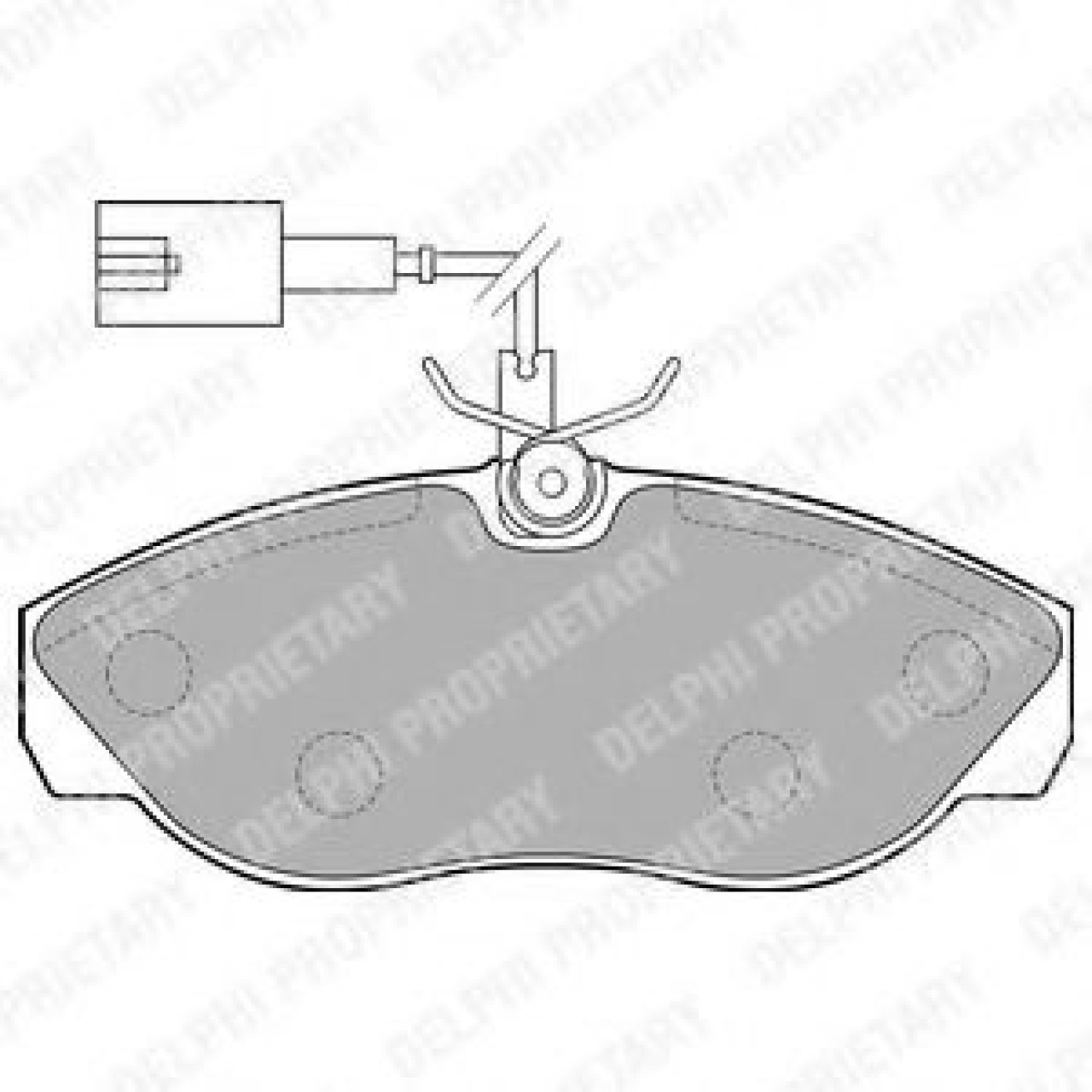 Set placute frana,frana disc FIAT DUCATO caroserie (230L) (1994 - 2002) DELPHI LP1748 piesa NOUA