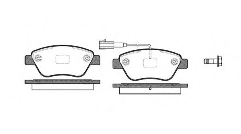 Set placute frana,frana disc FIAT FIORINO Combi (225) (2007 - 2016) REMSA 0858.11 piesa NOUA