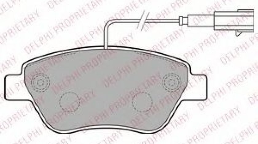 Set placute frana,frana disc FIAT FIORINO Combi (225) (2007 - 2016) DELPHI LP2276 piesa NOUA