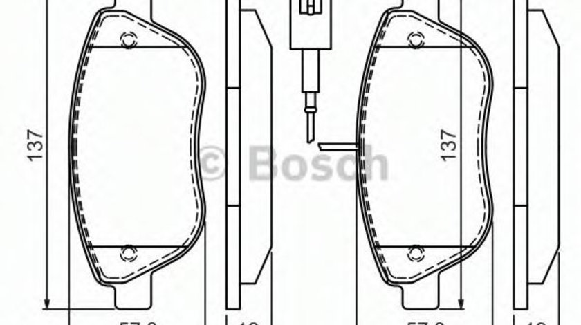 Set placute frana,frana disc FIAT FIORINO Combi (225) (2007 - 2016) BOSCH 0 986 494 464 piesa NOUA