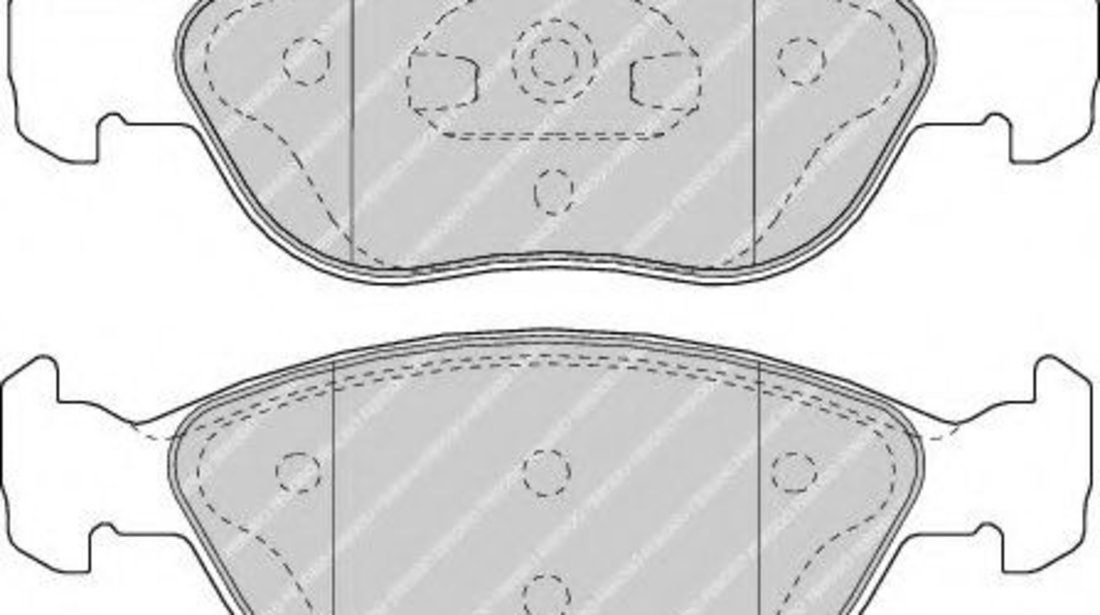 Set placute frana,frana disc FIAT GRANDE PUNTO (199) (2005 - 2016) FERODO FDB1651 piesa NOUA