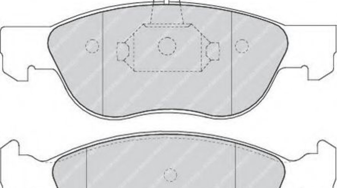 Set placute frana,frana disc FIAT GRANDE PUNTO (199) (2005 - 2016) FERODO FDB1056 piesa NOUA