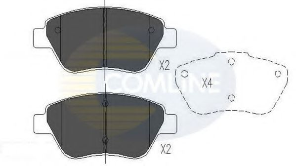 Set placute frana,frana disc FIAT IDEA (350) (2003 - 2016) COMLINE CBP01535 piesa NOUA
