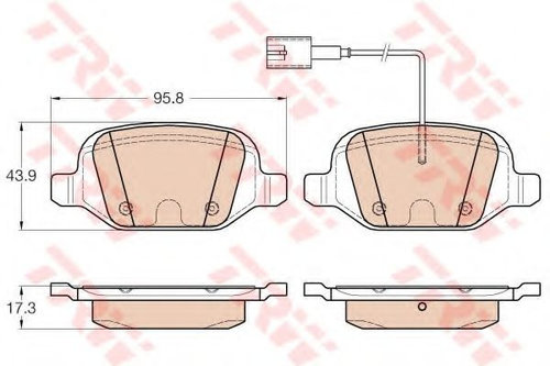 Set placute frana,frana disc FIAT LINEA (323) (2007 - 2016) TRW GDB1985 piesa NOUA
