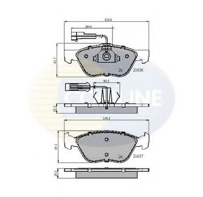Set placute frana,frana disc FIAT MAREA Weekend (185) (1996 - 2007) COMLINE CBP1897 piesa NOUA