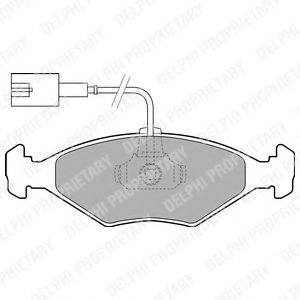 Set placute frana,frana disc FIAT PALIO (178BX) (1996 - 2016) DELPHI LP1855 piesa NOUA