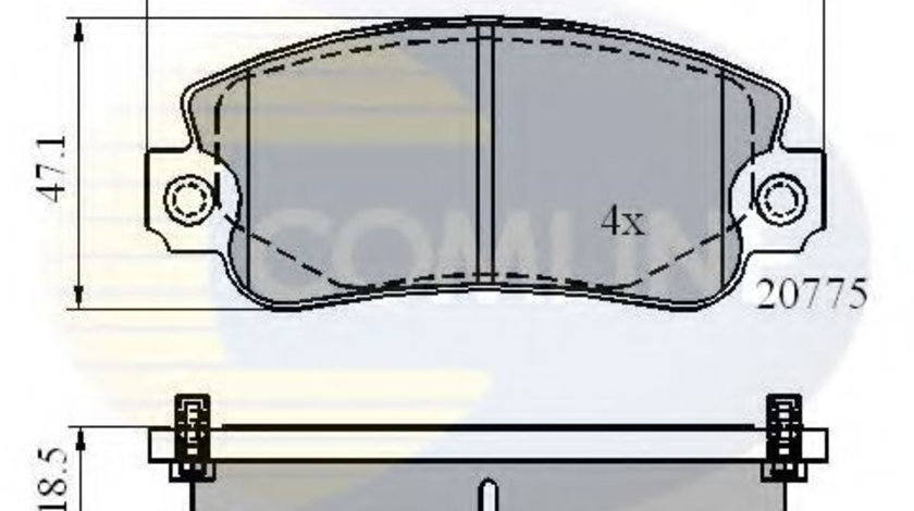 Set placute frana,frana disc FIAT PANDA (141A) (1980 - 2004) COMLINE CBP4129 piesa NOUA